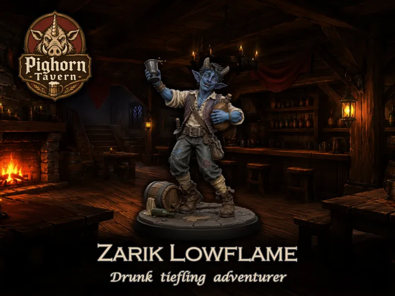 0.2 Pighorn Tavern Tiefling  28mm 32mm miniature
