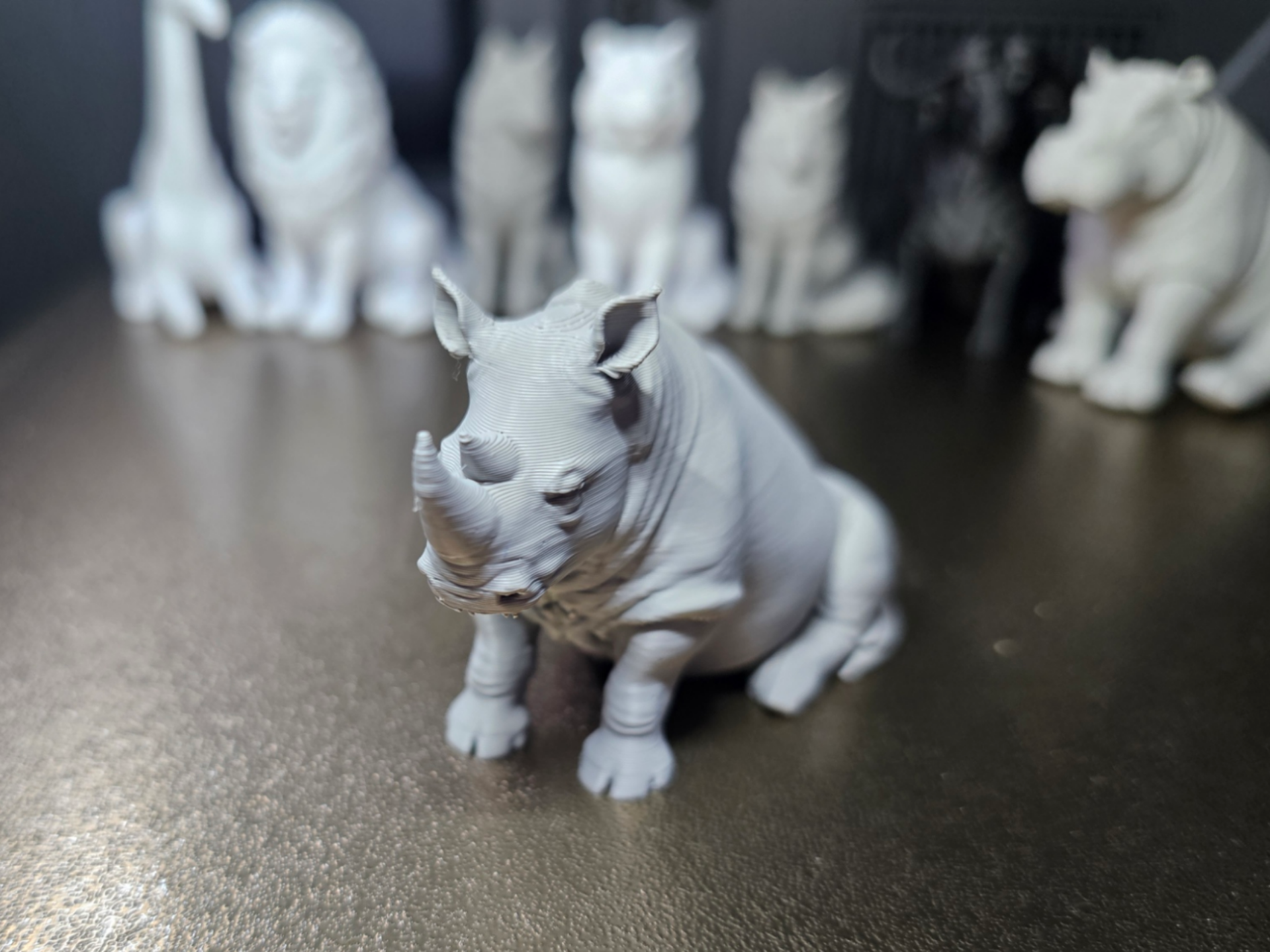 Nashorn - sitzend - Tiere aus aller Welt