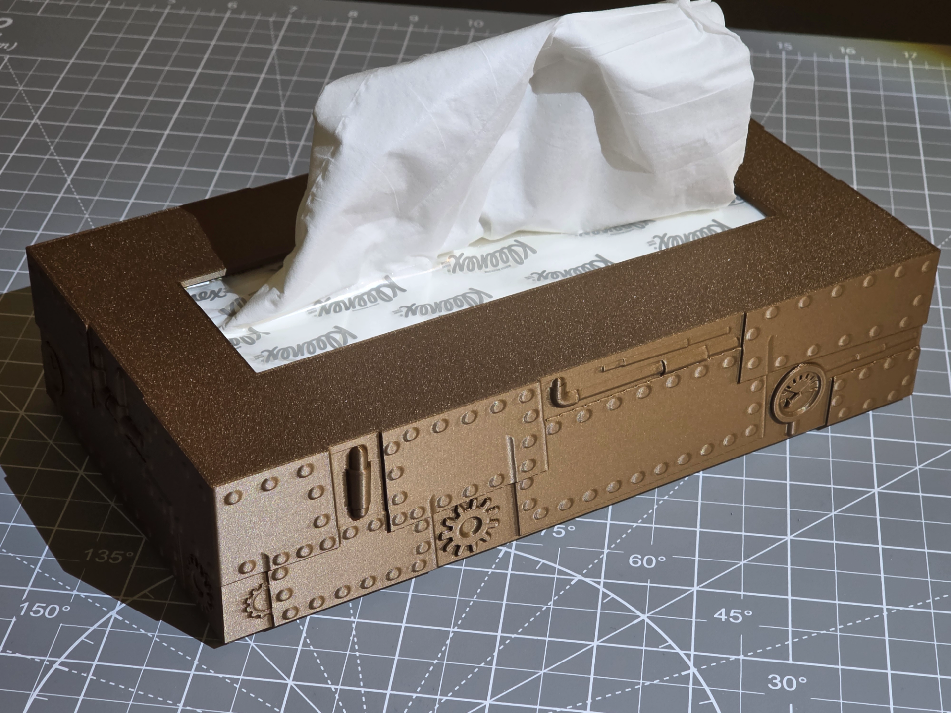 Decorative Tissue Box Cover (Steampunk design)