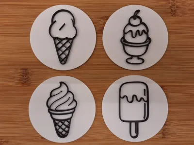 Sensory play : Ice cream stamp set
