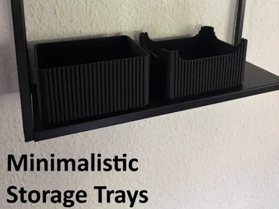 Minimalistic Storage Trays, Lightweight+Stackeable