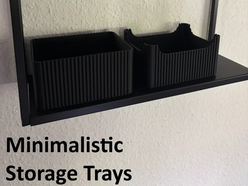 Minimalistic Storage Trays, Lightweight+Stackeable