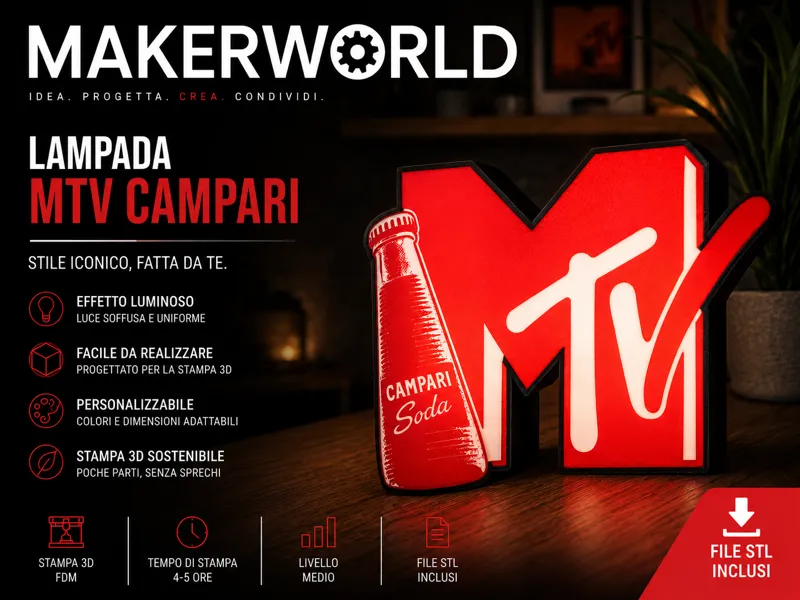 Lampada MTV Campari – Decorazione luminosa