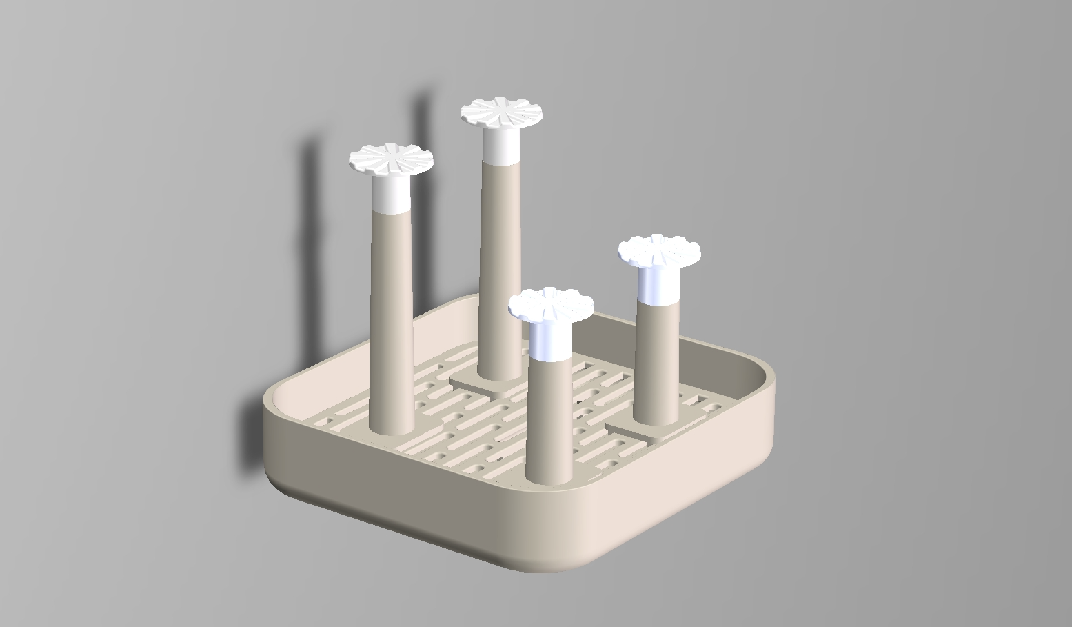 Miniatura 3 do modelo 3D 杯架和沥水盘，可自由组合摆放的杯架，实用至上