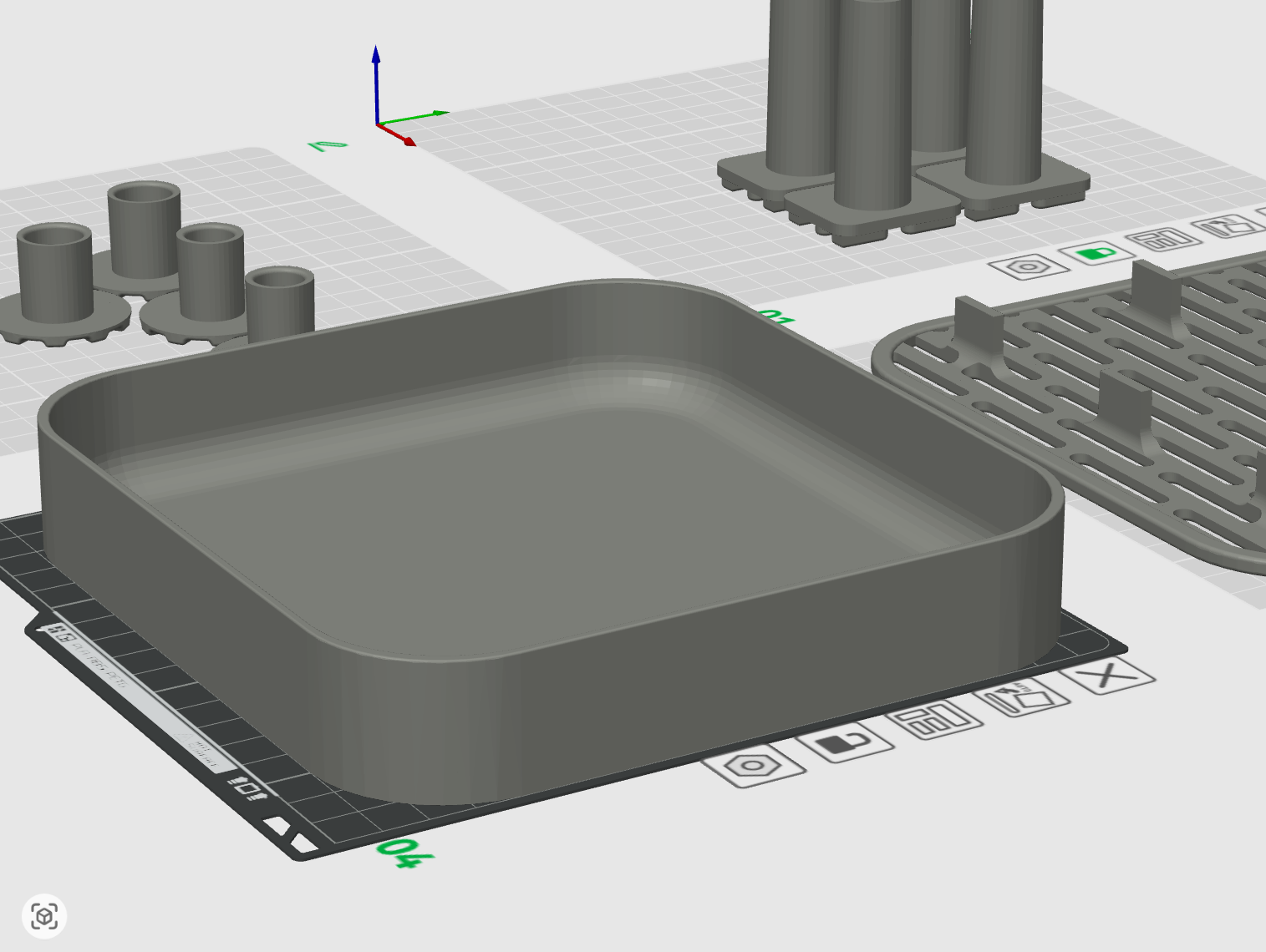 Miniatura 6 do modelo 3D 杯架和沥水盘，可自由组合摆放的杯架，实用至上