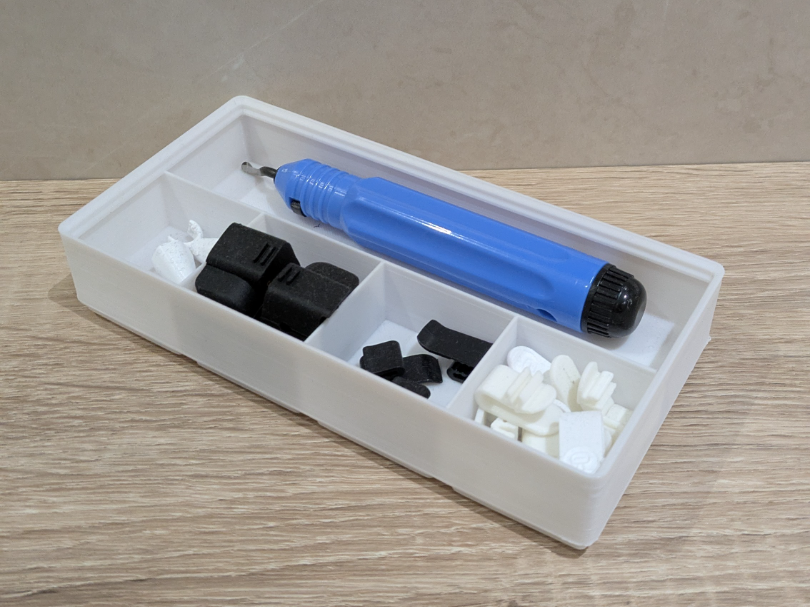 2x4x4 tall gridfinity container with dividers x4