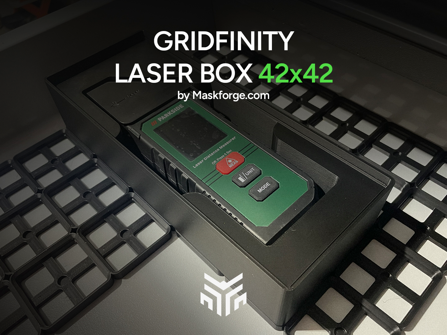 Gridfinity Laser Measurer Holder 42x42 Tool Box