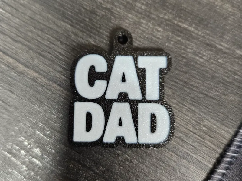 Cat Dad keyring