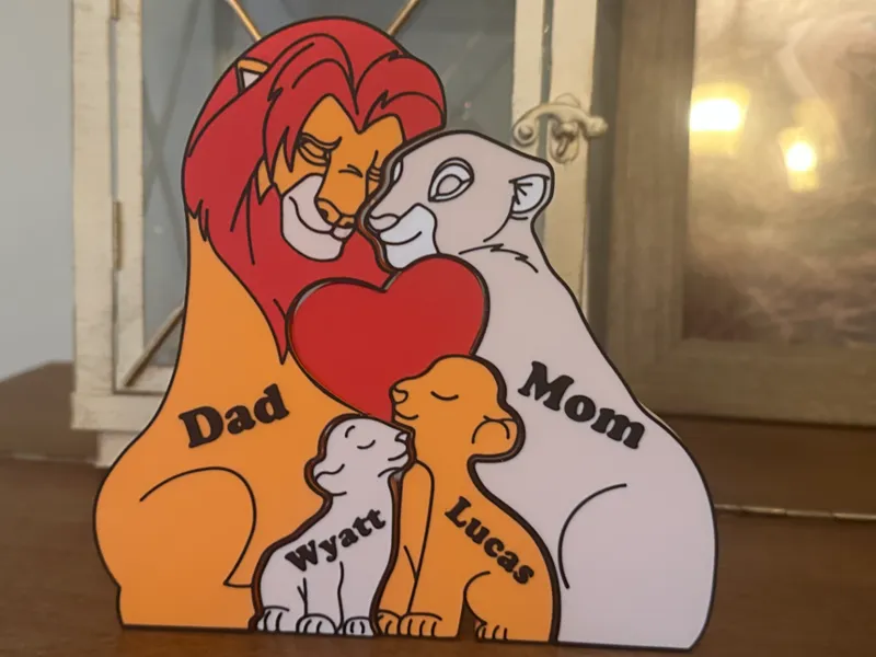 Lion King Personalized Family of 4 puzzle