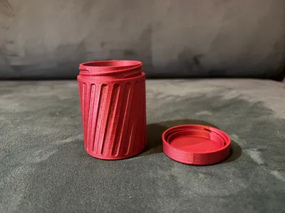 Embossed Helix Jar (Compact Utility Container)