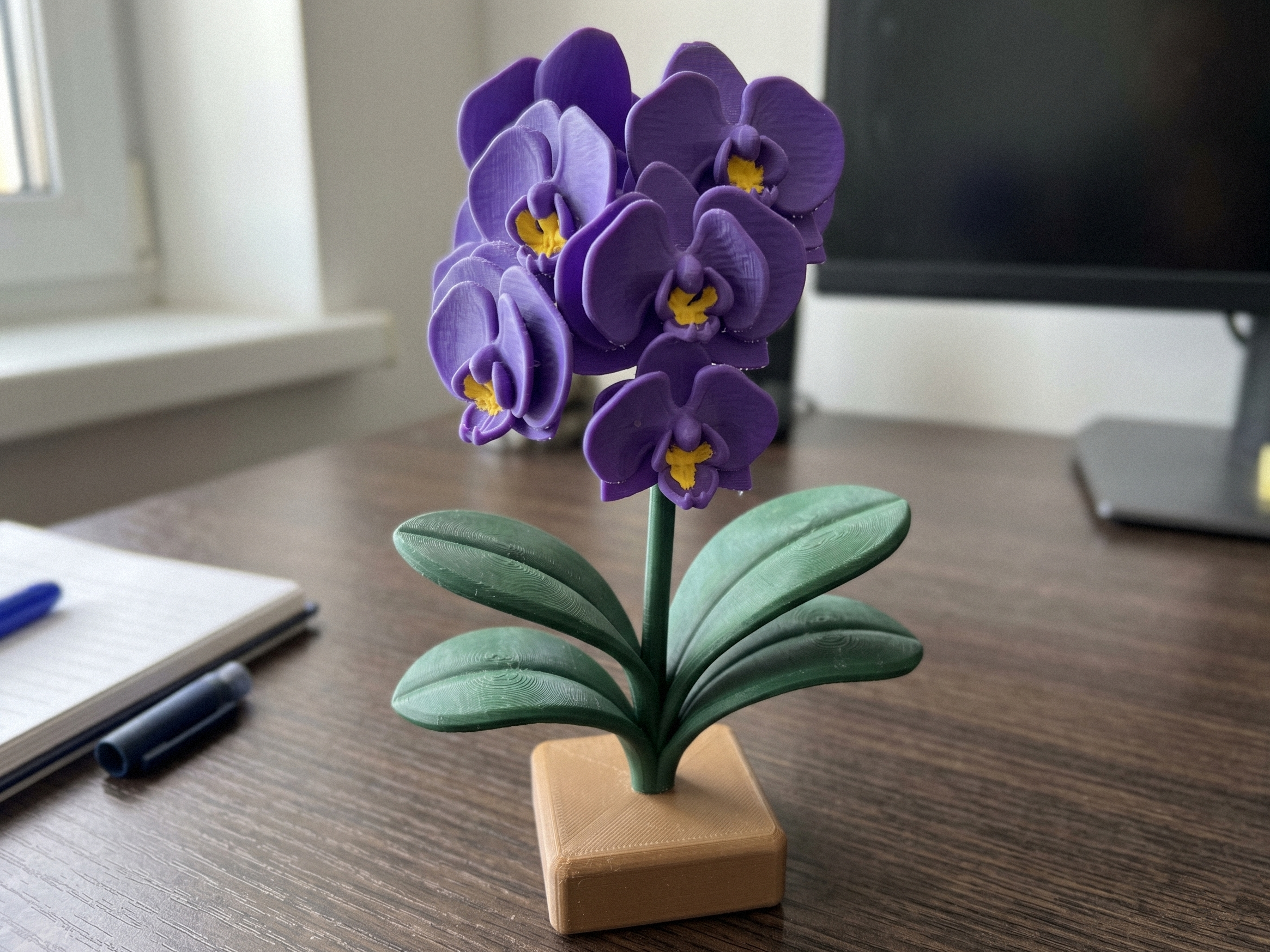 Miniatura 5 do modelo 3D Orchid Flower – Elegant Floral Decor 3D Printing