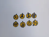 Christmas tree decorations. 0.2mm layer, 2 walls, 15% infill
