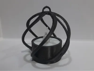 Spiral Style Bauble with a light inside