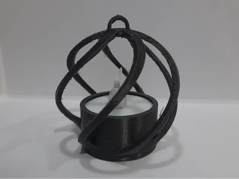Spiral Style Bauble with a light inside