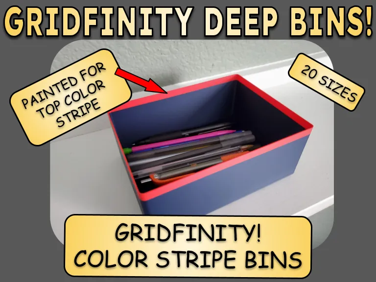 Gridfinity Color Stripe - Deep Bin Set