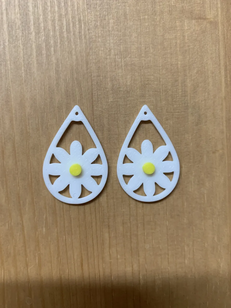 Flower earrings view 2