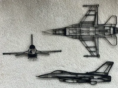 F16 Fighting Falcon Wall Art Collection Silhoutte