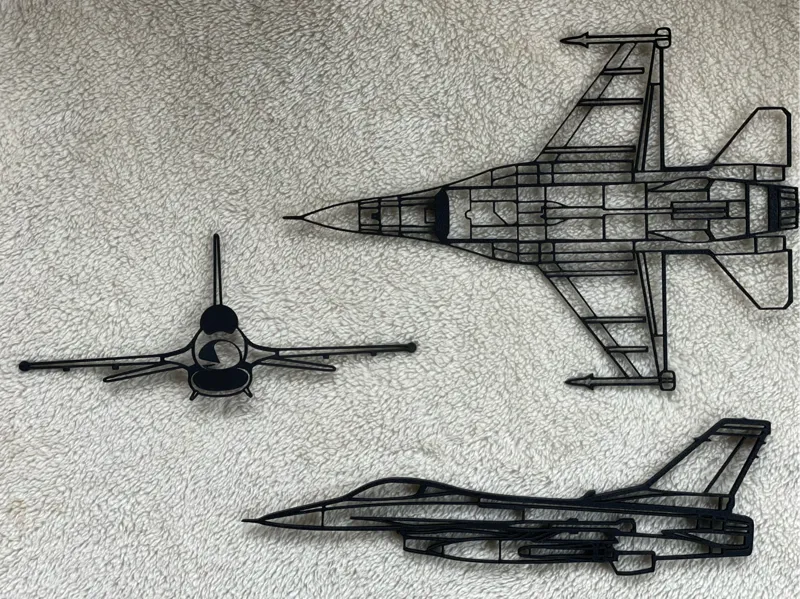 F16 Fighting Falcon Wall Art Collection Silhoutte
