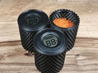 Silicagelcontainer mit Hygrometer