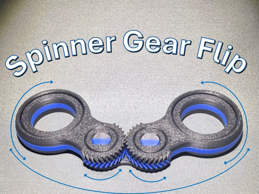 Spinner Gear Flip - Precision Modular Flip Fidget
