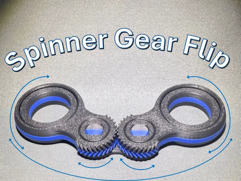 Spinner Gear Flip - Precision Modular Flip Fidget