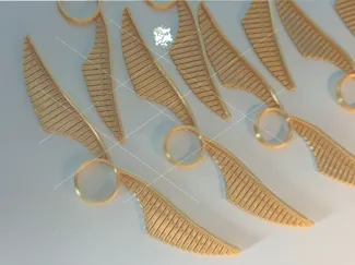 Golden Snitch Wings Ring Cupcake Topper
