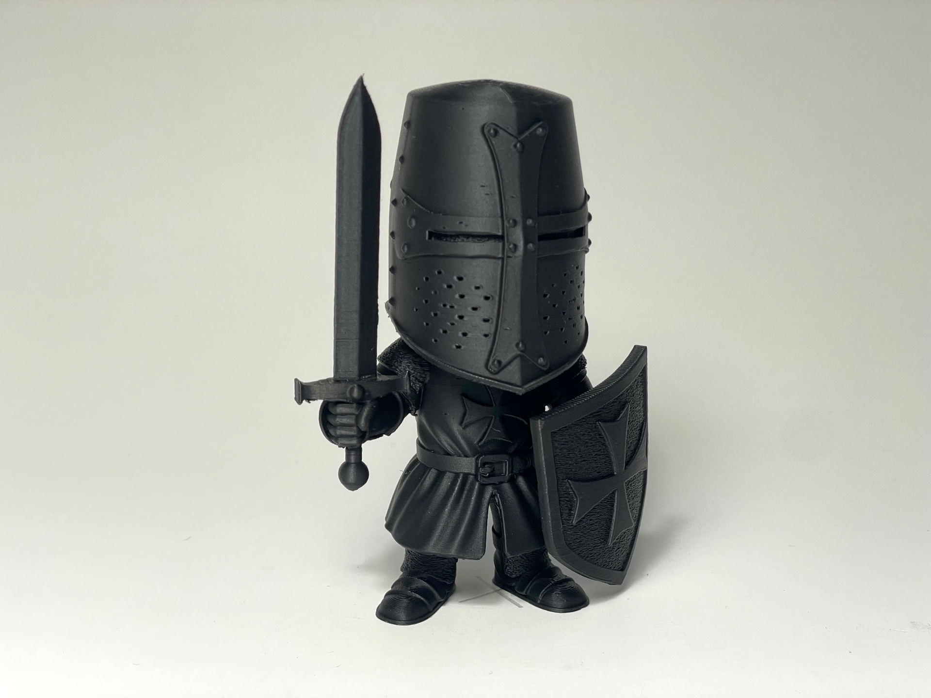 Mini Templar Knight – Fun-Sized Crusader — free 3D print STL file