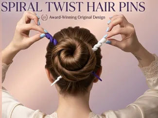 Spiral twist hair pins