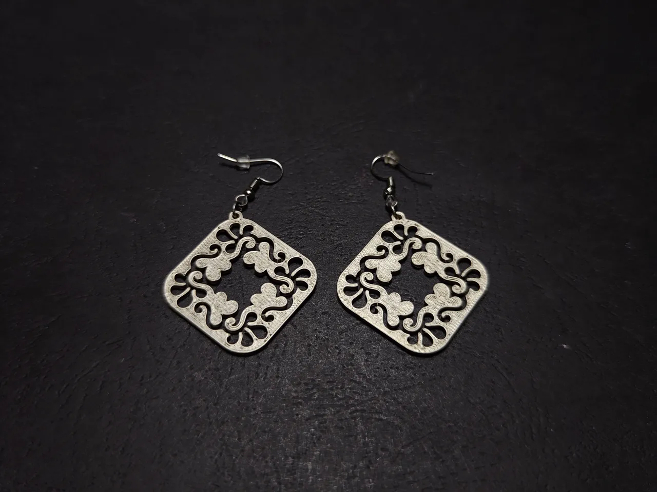 Ornamental Diamond Earrings view 4