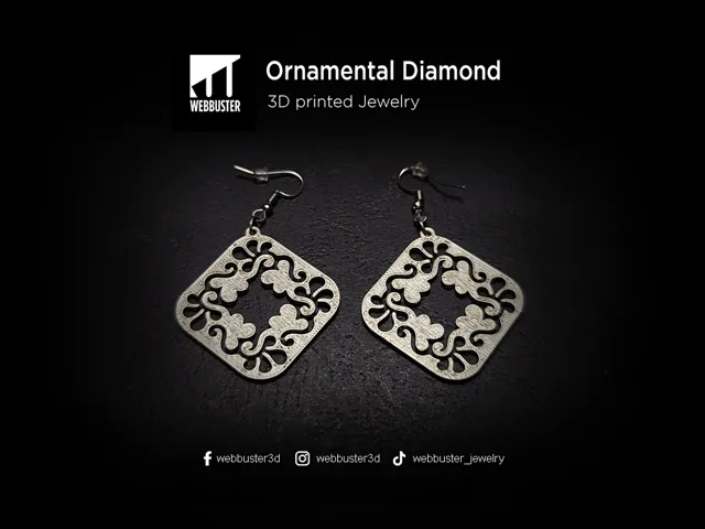 Ornamental Diamond Earrings