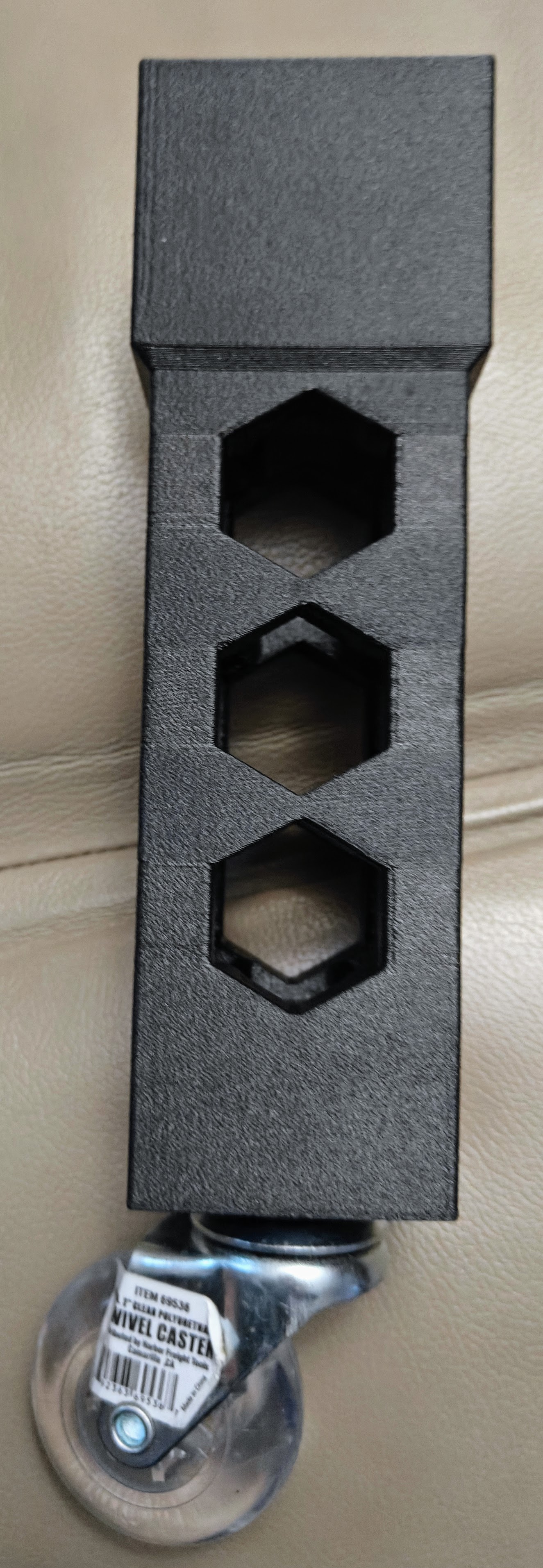 Miniatura 1 do modelo 3D Ikea Lack leg stackable riser w/ caster mount v2.0
