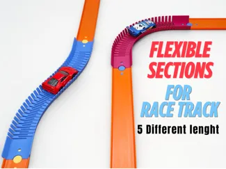 Felxible Modular Toy Track Segments 1:64 Diecast