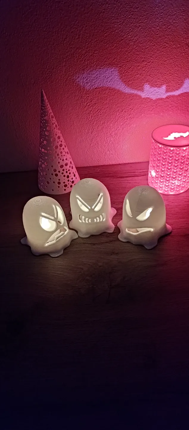 Angry ghost LED Tea Light by DrejkCZ MakerWorld