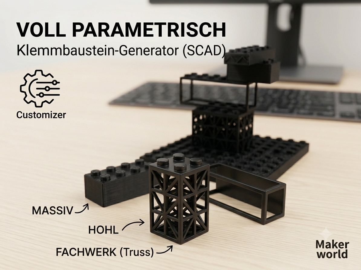 Brick / Klemmbaustein Generator Truss Building