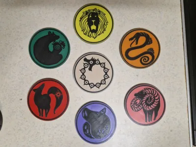 Seven Deadly Sins Coasters