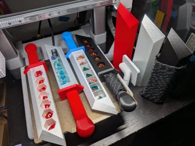DND  Dice Sword - Same Size, Bigger Dice Slots
