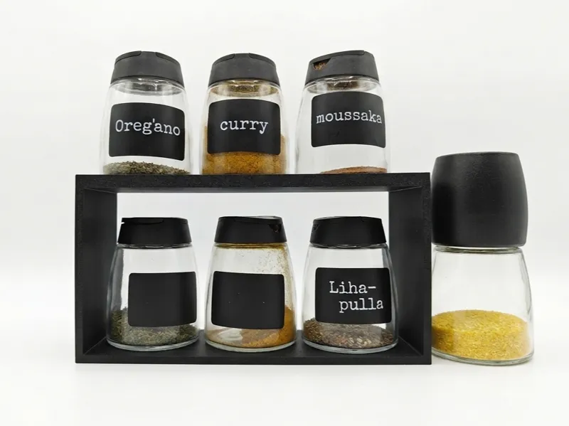 Minimalist Dual-Level Spice Jar Riser