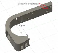 78mm with metal screws