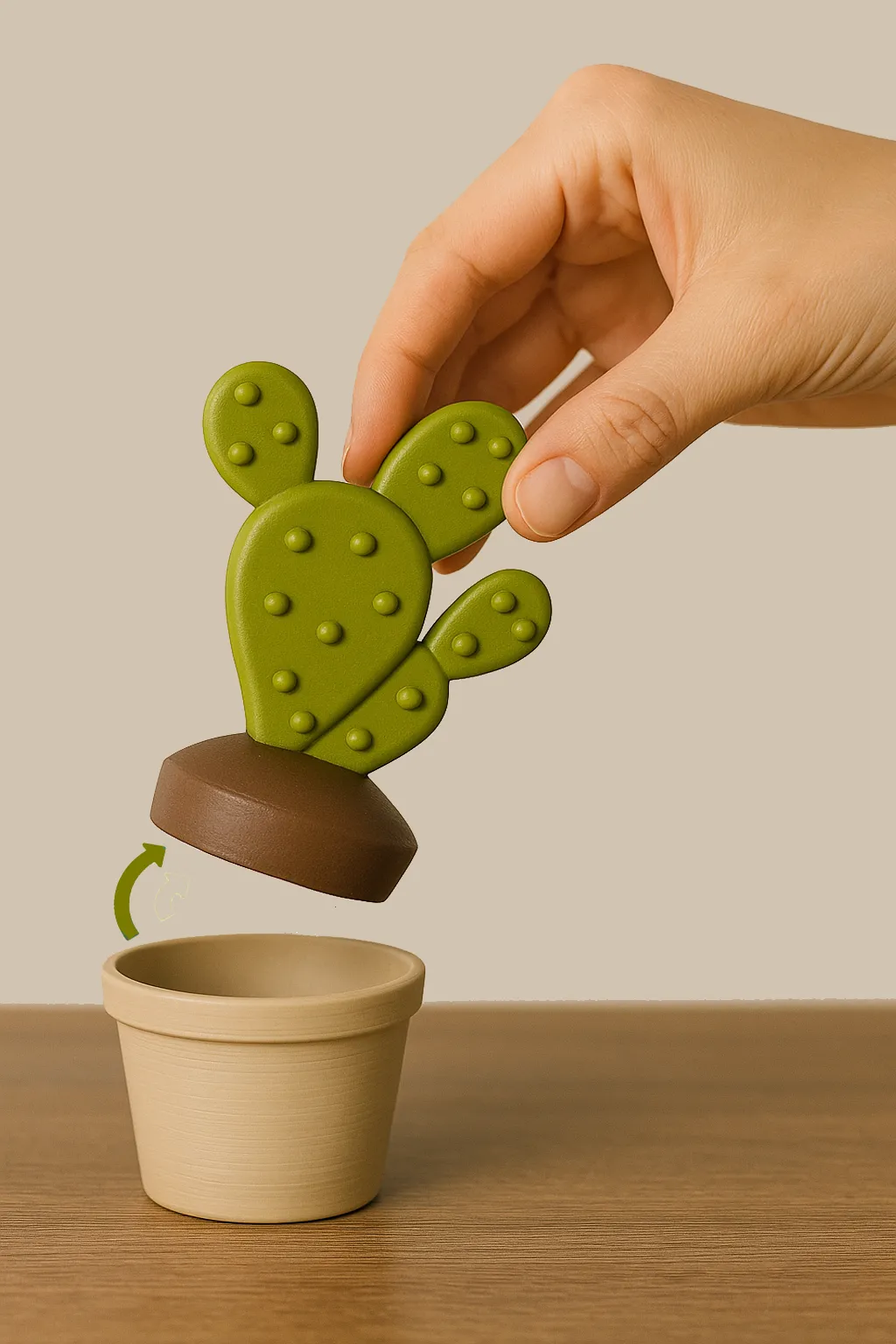 Mini Cactus & Succulent Decorative Storage Pots view 3