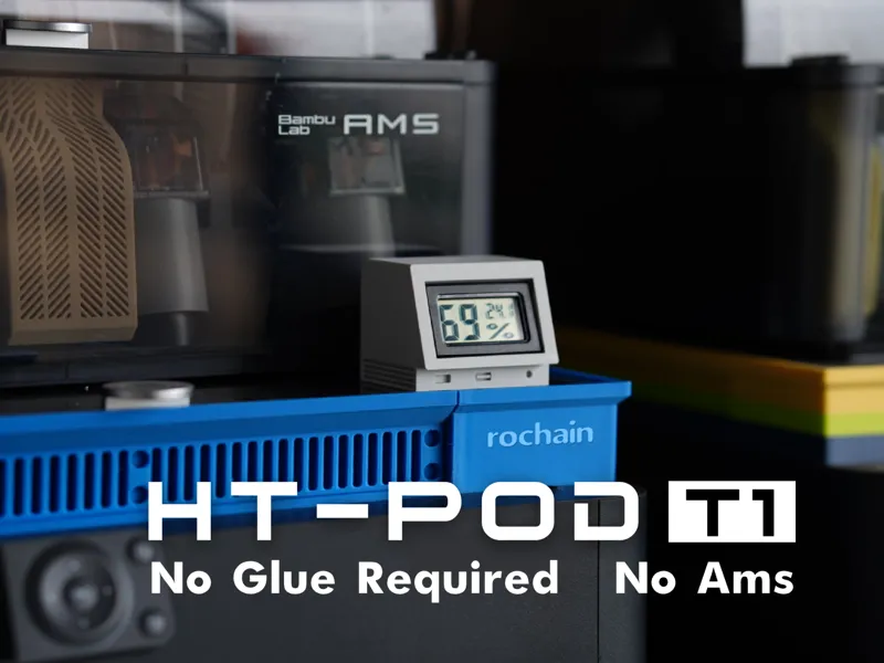 【RC009】HT-Pod T1湿温度计-创客宝库-温度计-无需AMS-快速打印