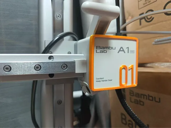 Plaque de numérotation pour machines