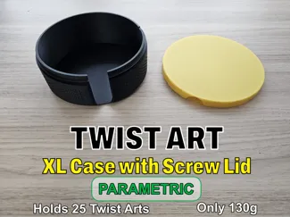 Twist Art Case (Screw Lid) - parametric