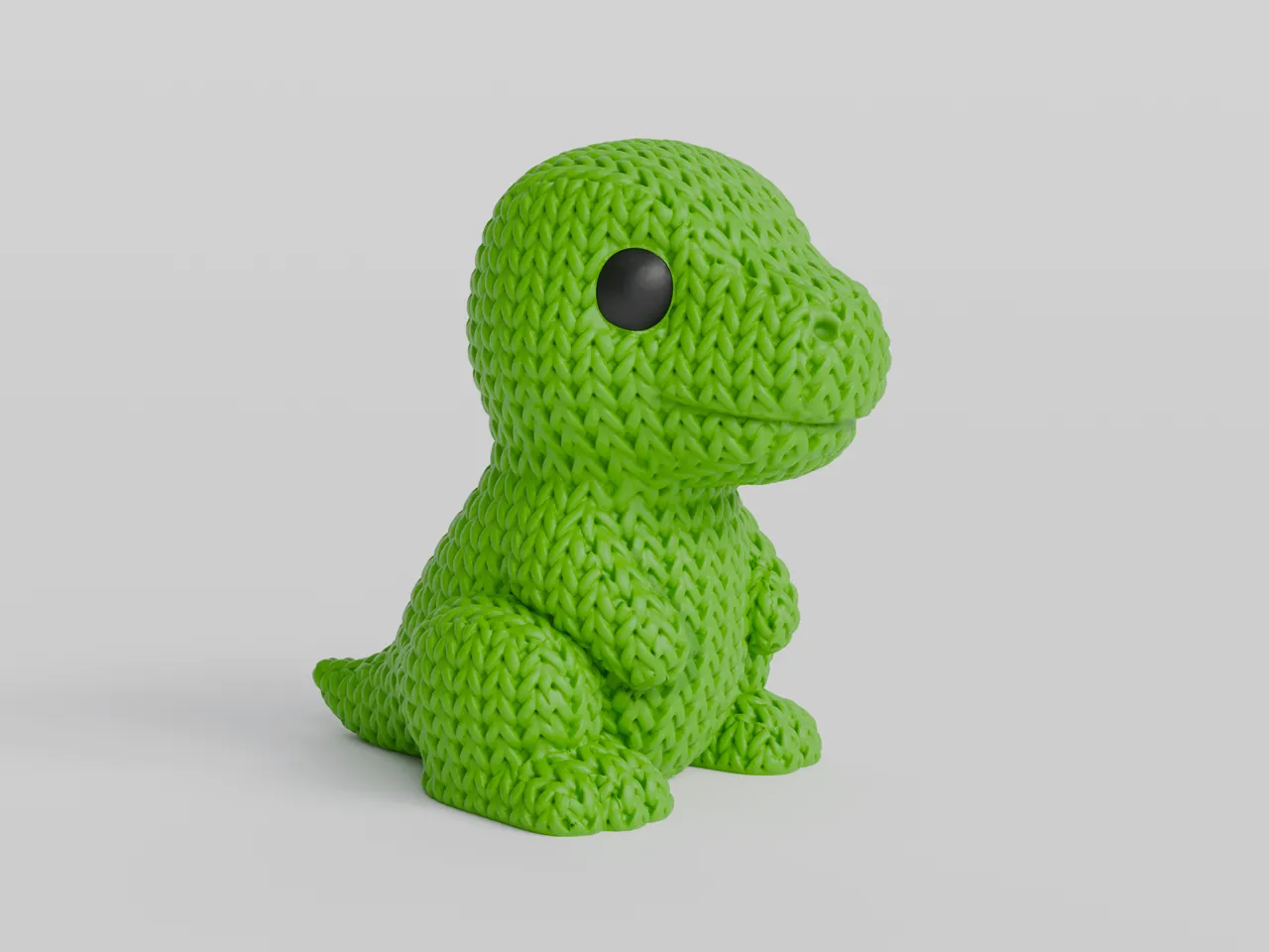Knitted T-Rex Dinosaur view 4