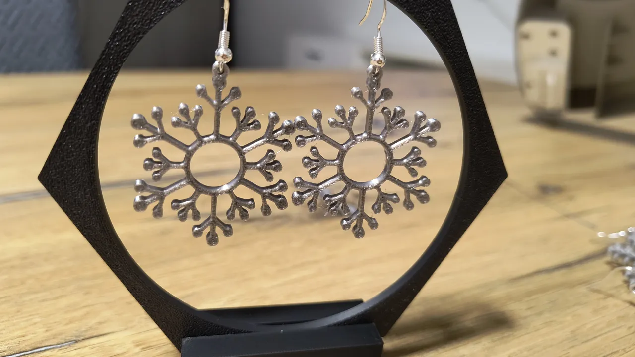 Set of 5 different snowflake earring (sell it :D) view 3