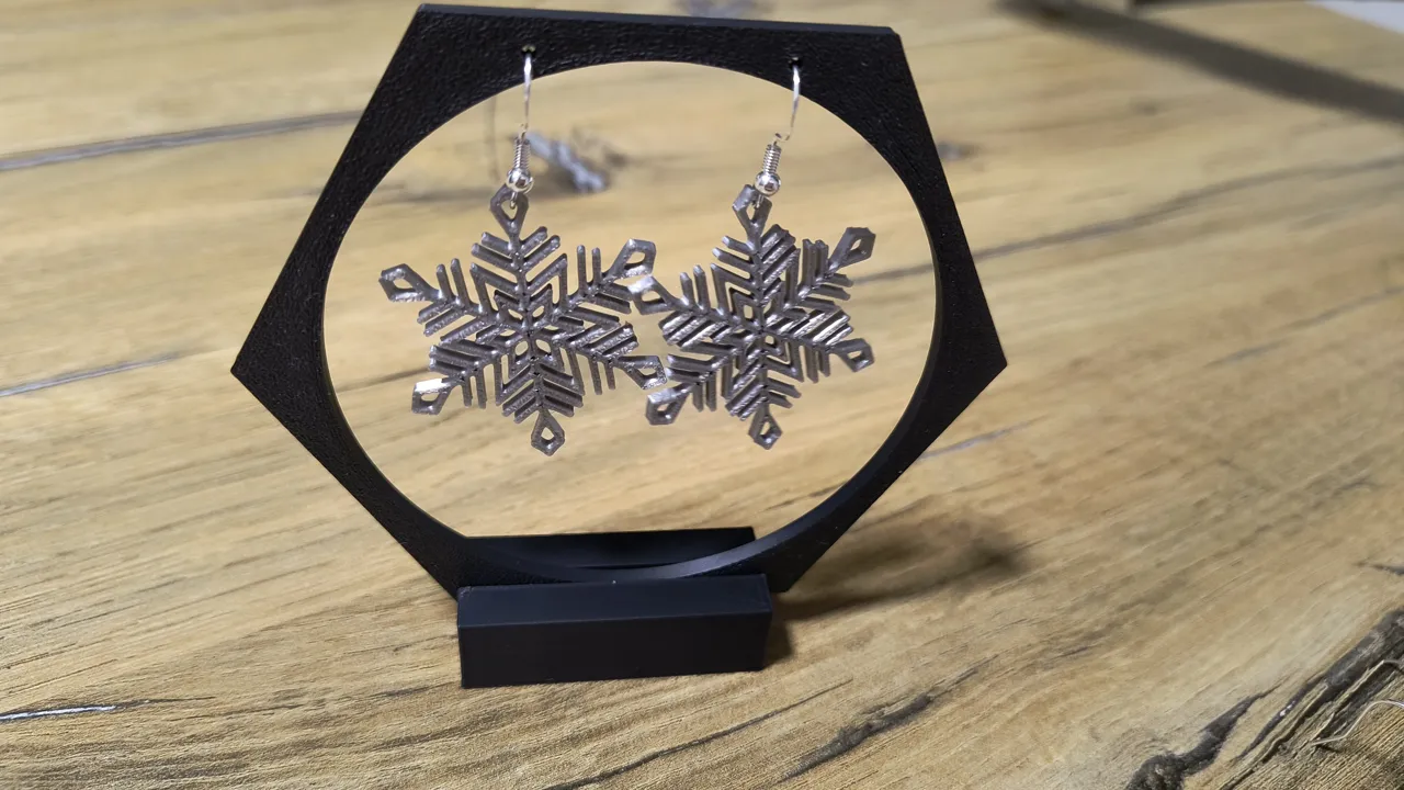 Set of 5 different snowflake earring (sell it :D) view 4