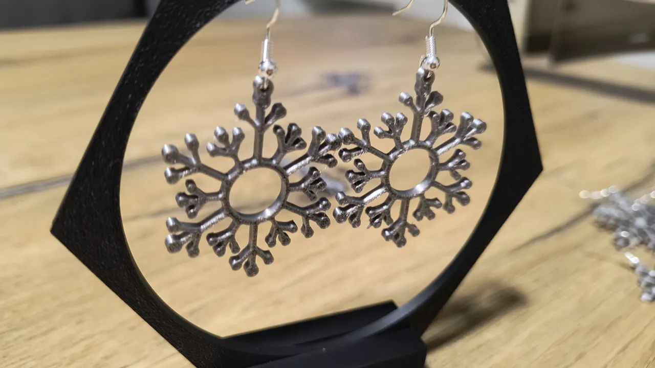 Set of 5 different snowflake earring (sell it :D) view 2