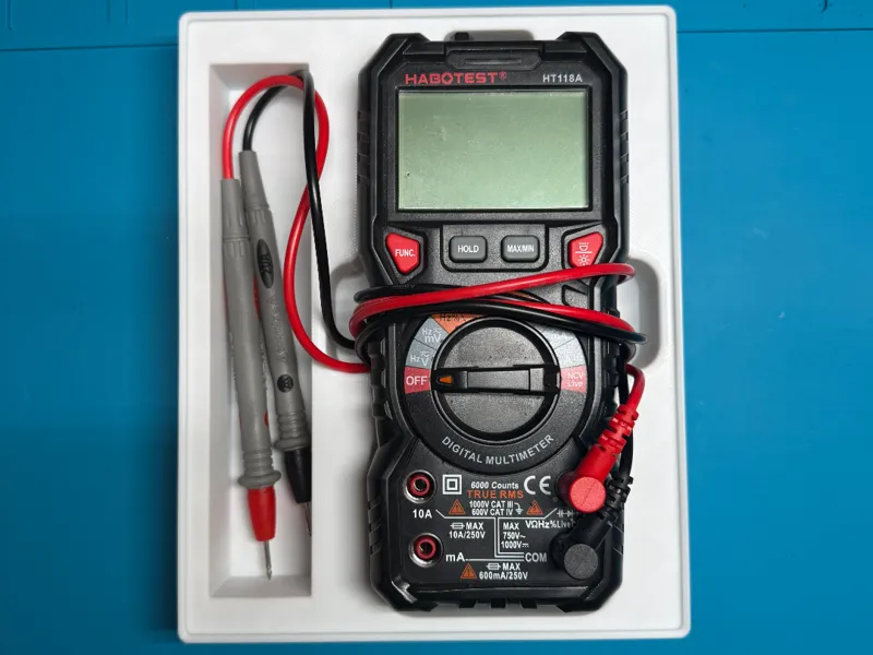 Multimeter gridfinity bin