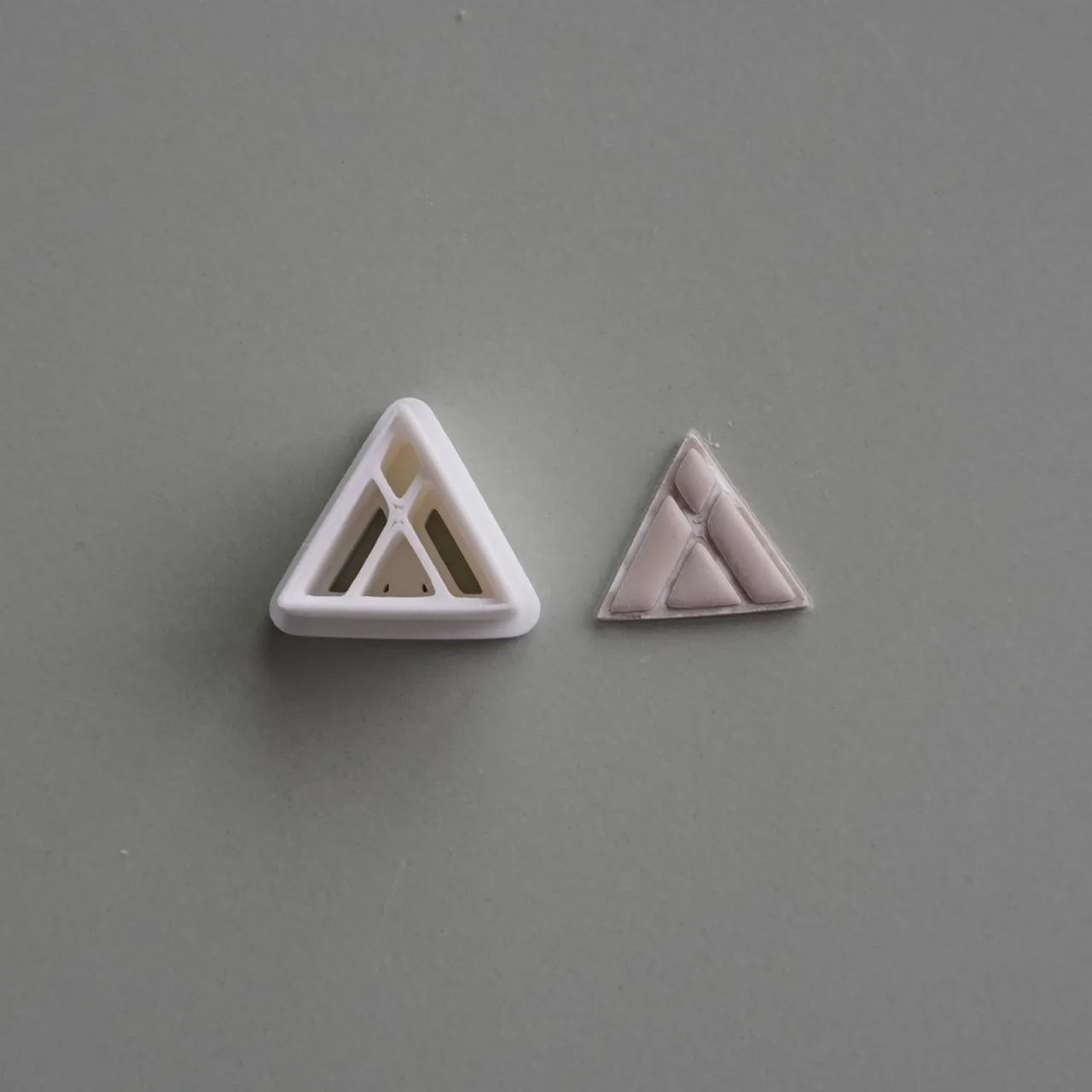 Triangle Polymer Clay Cutter Earrings Necklaces view 2