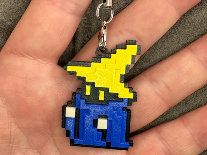 黒魔道士 ピクセル AMS不要、Black Mage Pixel art character