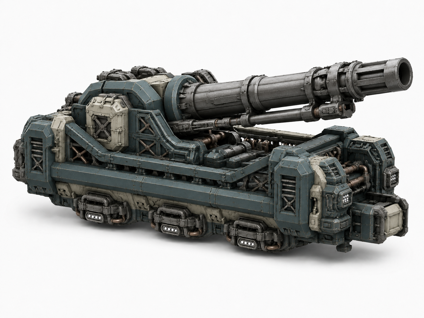 Grimdark Space Dwarf Land Train - Siege Cannon 